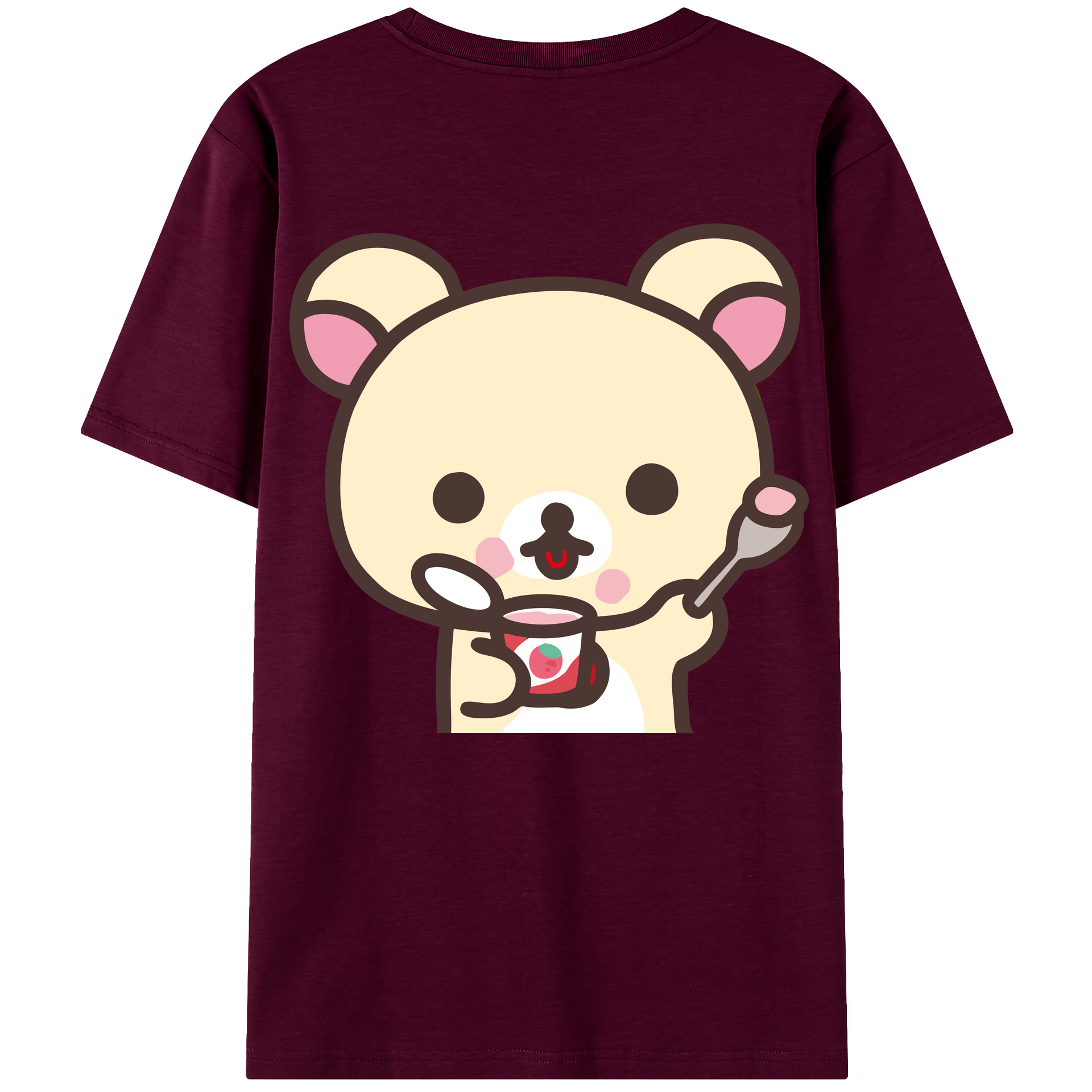 （画像用） リラックマ リラックマ キイロイトリ Rilakkuma Korilakkuma Kiiroitori レディース半袖Tシャツ(バックプリント)